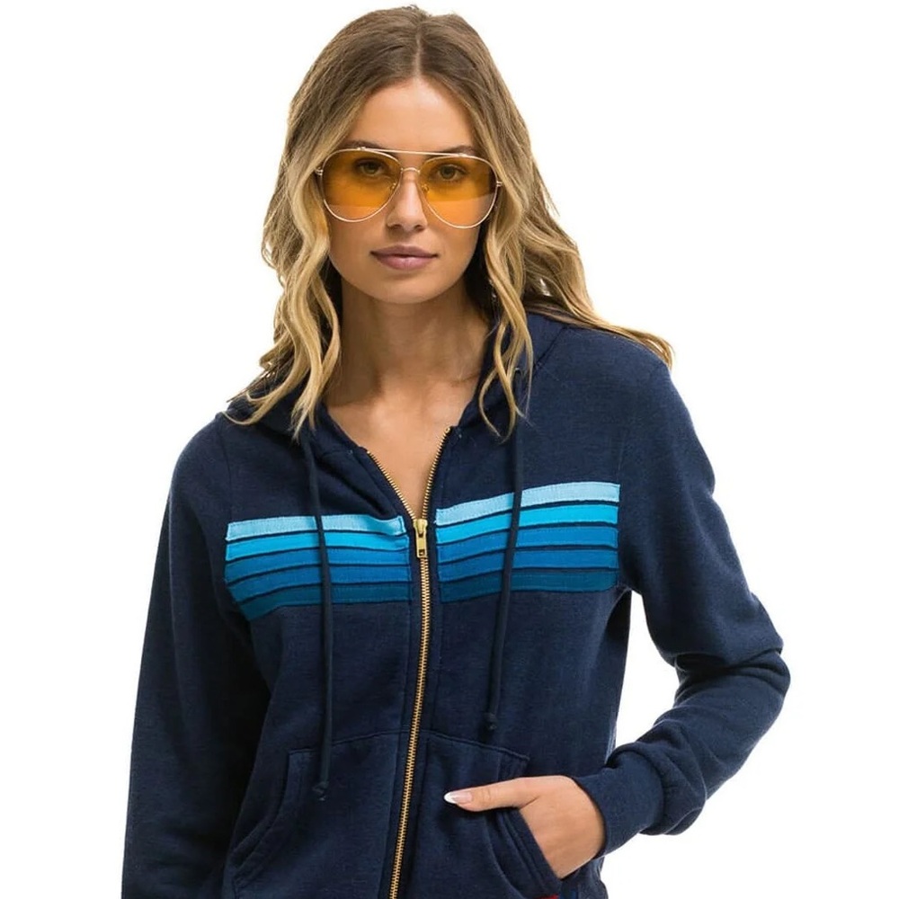 Aviator Nation 5 Stripe Sweatshirt - NWT